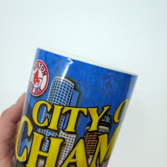Boston Red Sox & Patriots Champions 2004 Y2K VTG World Series Super‎ Bowl Mug - Picture 6 of 9